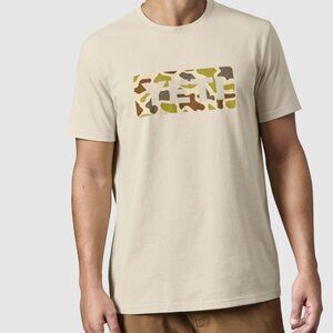 Yeti Men's Sand Camo Logo Badge Short Sleeve T-Shirt - Size XXL - NWT